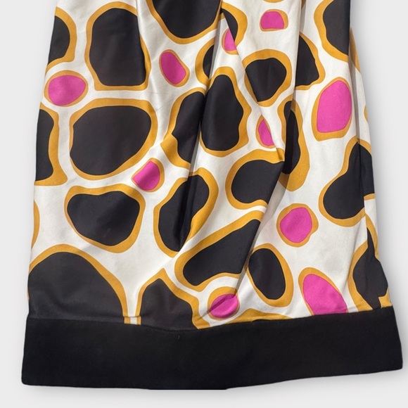 Diane Von Furstenberg Silk Sz 8 Bubble Hem Mod MCM pockets cocktail loud dress - Picture 16 of 16